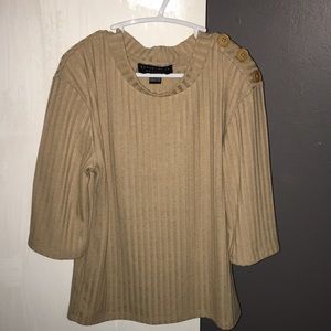 Beige half sleeves t-shirts with buttons!